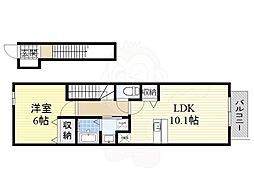 クラールコート 1LDKの間取図画像