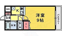 ライム高田 1Kの間取図画像