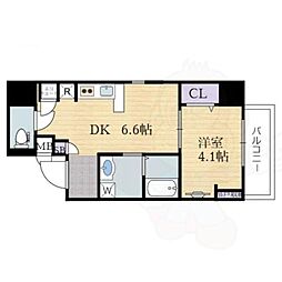 エヌエムスワサントディス 1DKの間取図画像