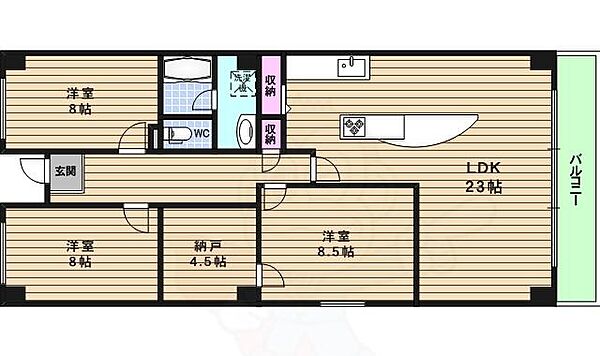 アプリコ ｜大阪府大阪市中央区内本町１丁目(賃貸マンション3SLDK・11階・110.16㎡)の写真 その2