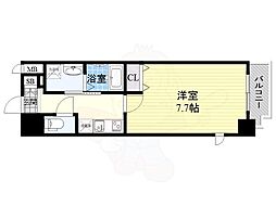 ラドゥセール梅田East 1Kの間取図画像