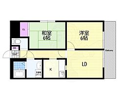 ルミエール福島 3Kの間取図画像