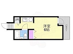 レバンガ天神橋アパートメント 1Kの間取図画像
