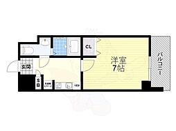 ラクラス福島野田 1Kの間取図画像