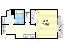 モンサンミッシェル北浜 1Kの間取図画像