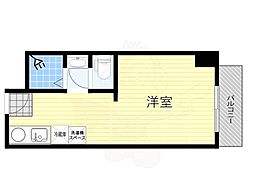 第2メゾン北梅田 ワンルームの間取図画像