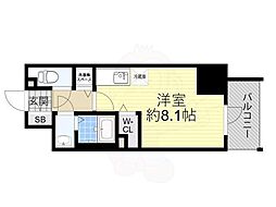 Metrosa谷町六丁目North ワンルームの間取図画像