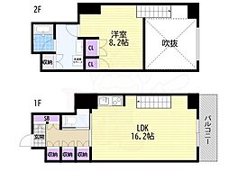 KDXレジデンス本町橋 1LDKの間取図画像