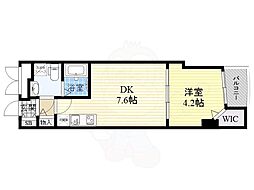 SERENiTE梅田EST 1DKの間取図画像