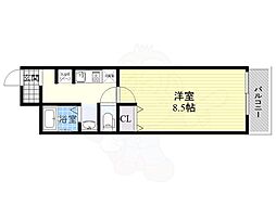 明成中津ビル 1DKの間取図画像
