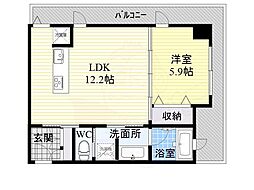 アーバネックスヨドヤバシ 1LDKの間取図画像
