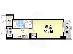 アプリーレ南森町 1Kの間取図画像