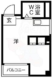 ウィン天六南館 ワンルームの間取図画像