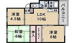 シャンボール八王寺 4階3LDKの間取り