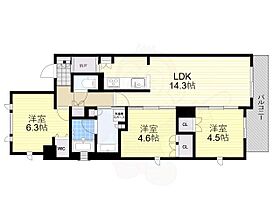 ジオ池田城南レジデンス  ｜ 大阪府池田市城南１丁目（賃貸マンション3LDK・1階・71.41㎡） その2