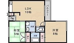 CRYSTAL1 2LDKの間取図画像