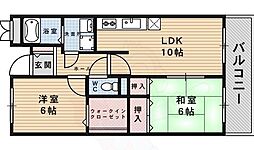 リブェール神田3 2LDKの間取図画像