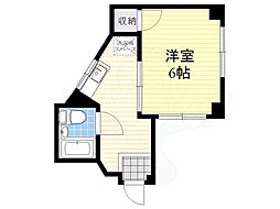 槻木ハイツ 1Kの間取図画像