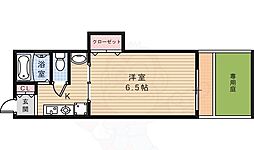 山仁クレハマンション 1Kの間取図画像