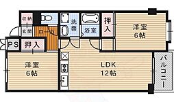 エトワール八王寺 2LDKの間取図画像
