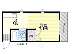 ドムス池田 1DKの間取図画像