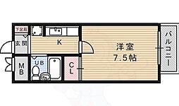 マシオン桜井 1Kの間取図画像
