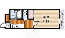 ベルズハイム 1Kの間取図画像
