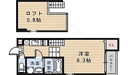 ウェリナ池田 1Kの間取図画像