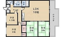 エスポワール箕面 4LDKの間取図画像