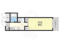 山仁サツキハイツ2 1Kの間取図画像
