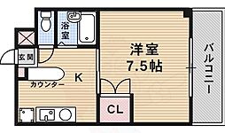 センチュリーショウエイ5 1Kの間取図画像