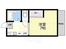 サンビレッジクレハ 1Kの間取図画像