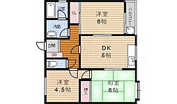 百樂マンション 3DKの間取図画像