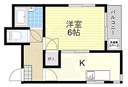 Winlife池田 1Kの間取図画像