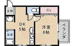 宮の下ハイツ 1DKの間取図画像