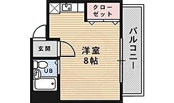 キャピタルハウス栄町 ワンルームの間取図画像