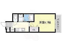 PARKHILLS池田Lien 1Kの間取図画像
