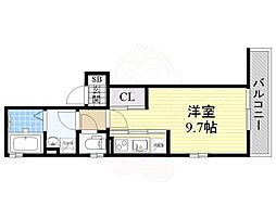 アルページュ ワンルームの間取図画像