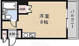 サンハイツ石橋 ワンルームの間取図画像