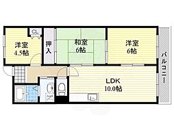 グリーンヒル池田 3LDKの間取図画像