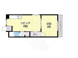むつみマンション 1LDKの間取図画像