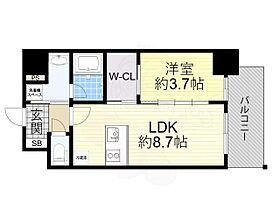 大阪府大阪市福島区鷺洲３丁目（賃貸マンション1LDK・2階・32.55㎡） その2