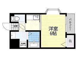 コートブリス野田 1Kの間取図画像