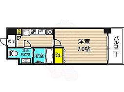 ラクラス福島野田 1Kの間取図画像