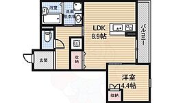 ボヌーリア 1LDKの間取図画像