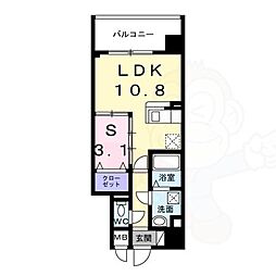 サニーレジデンス吉野II ワンルームの間取図画像