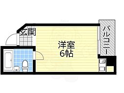 メゾンブランシェ一番館 ワンルームの間取図画像