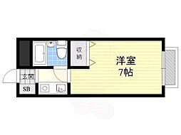 ビィヴレシティ.1 1Kの間取図画像