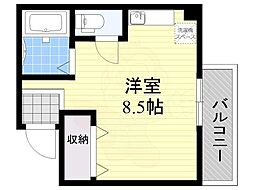 WOODY千船 ワンルームの間取図画像