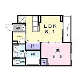 ヒカルサ此花通酉島 1LDKの間取図画像